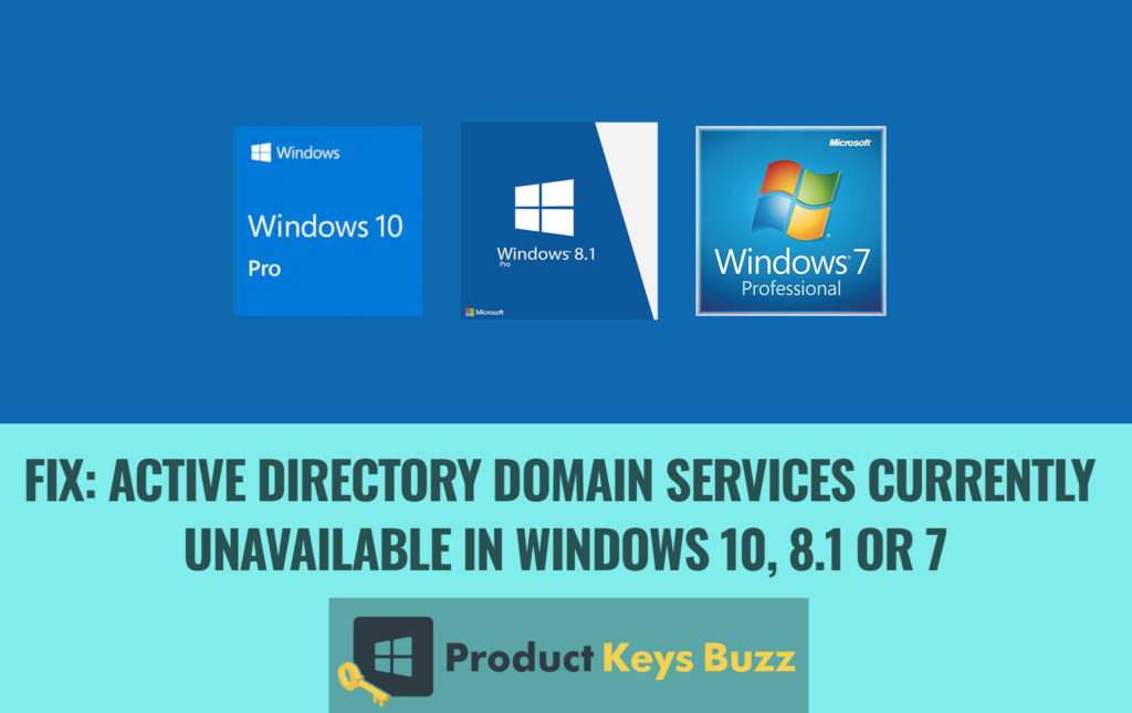 the active directory domain services is currently unavailable windows 7