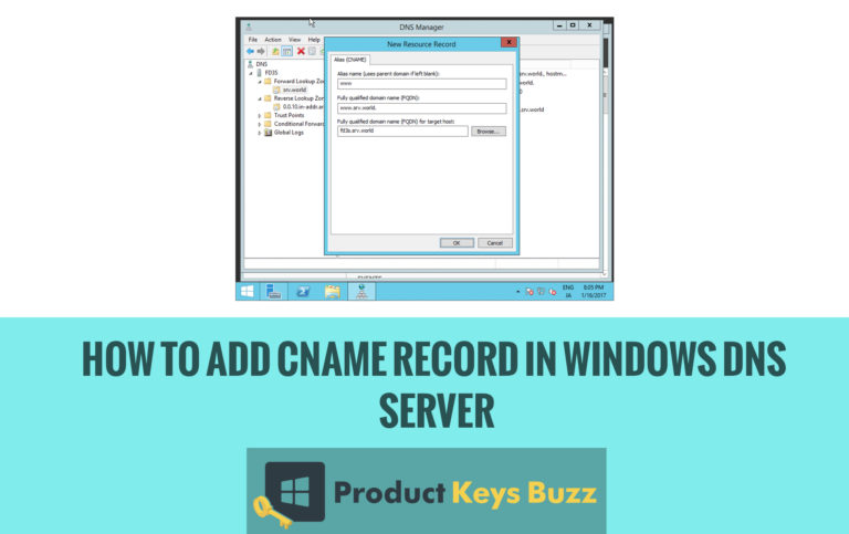 How To Add CNAME Record In Windows DNS Server