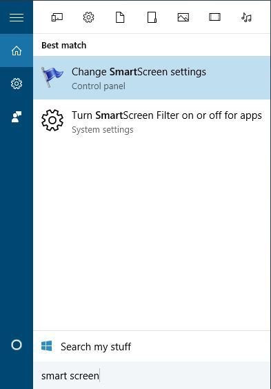 select change smart screen settings