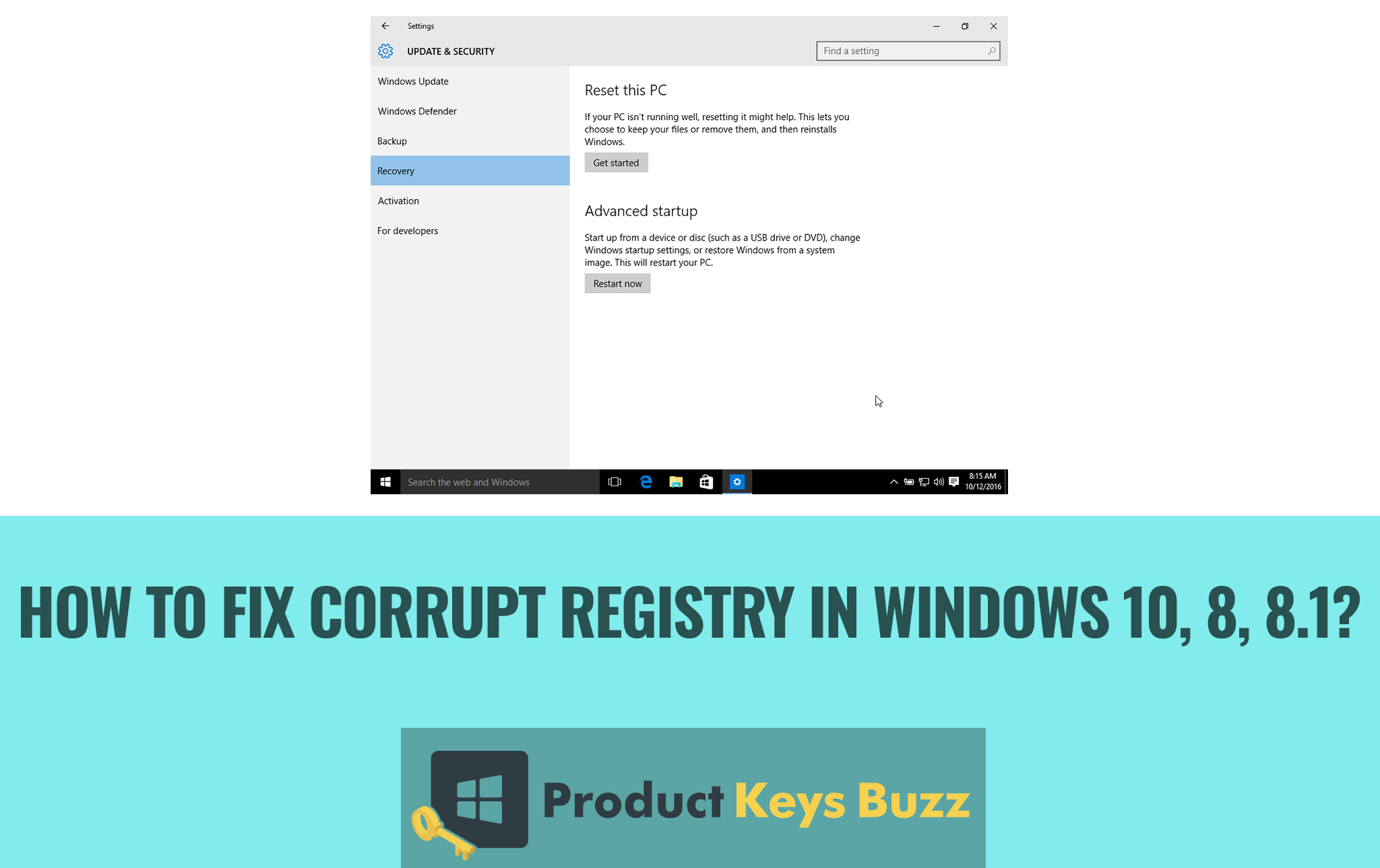 How to fix corrupt Registry in Windows 10, 8, 8.1?