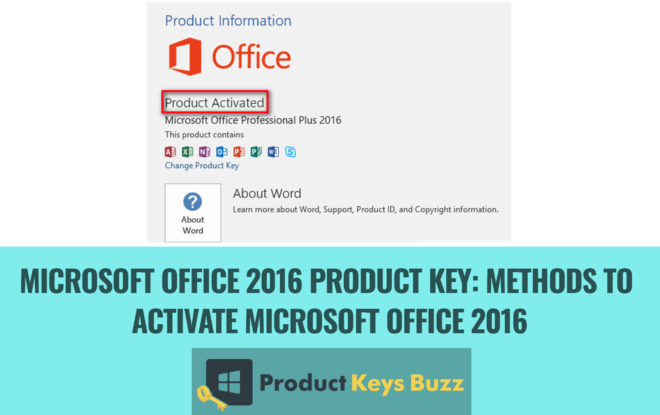 excel word 2016 products key