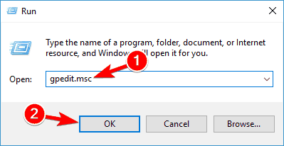 Press Windows Key + R and enter gpedit.msc