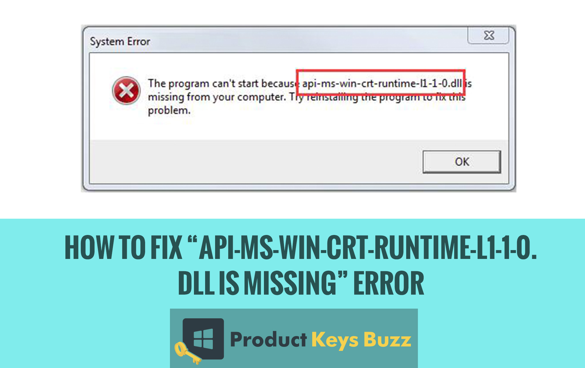 How to Fix “API-ms-win-crt-runtime-l1-1-0.dll is missing” Error