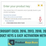 Microsoft EXCEL 2016, 2013, 2010, 2007 Product Keys & Easy Activation Methods