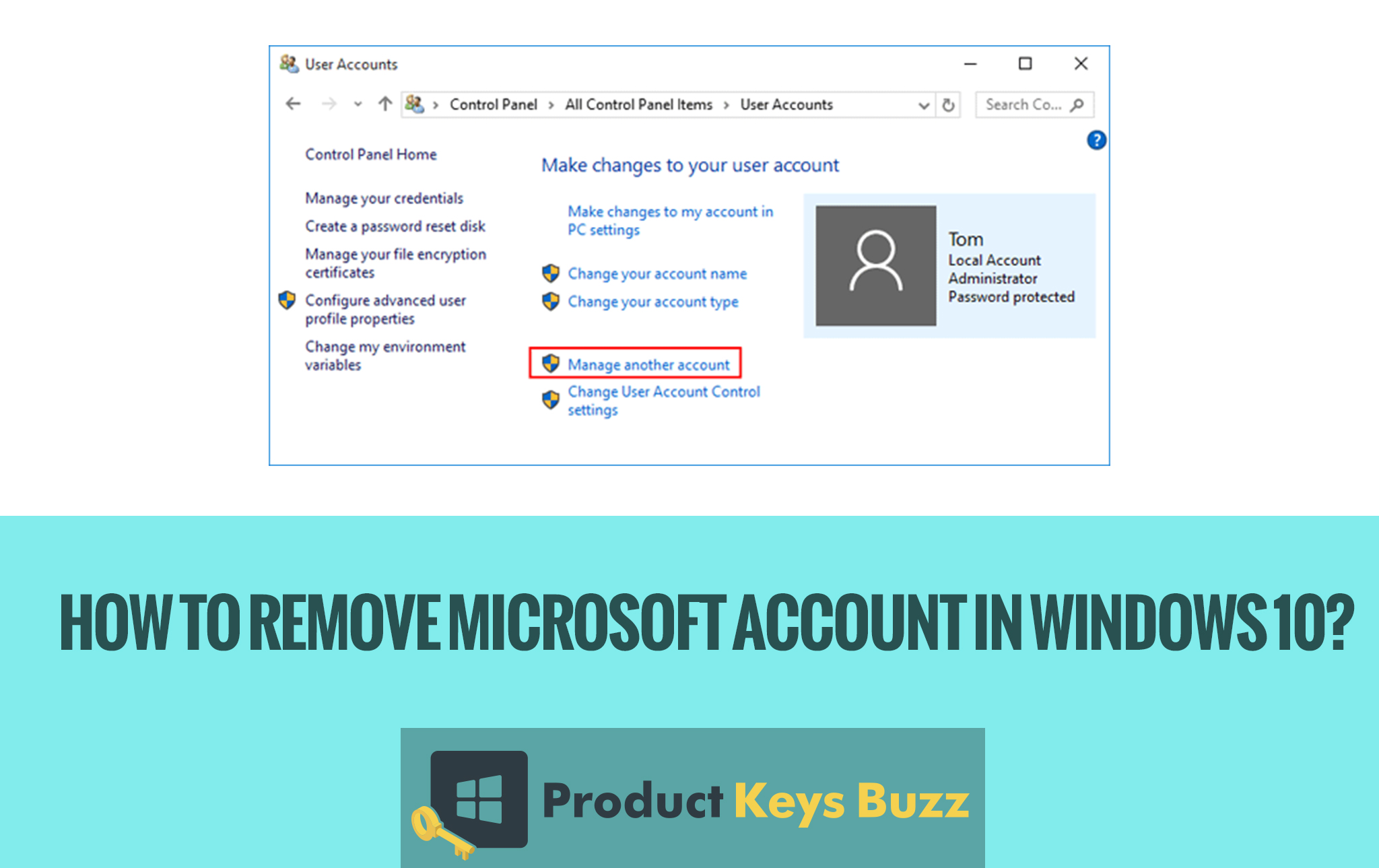 How to Remove Microsoft Account in Windows 10?