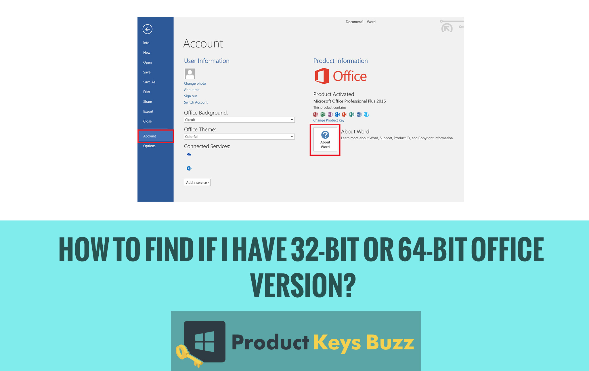 How to find if I have 32bit or 64bit Office Version