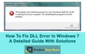 How To Fix DLL Error In Windows 7