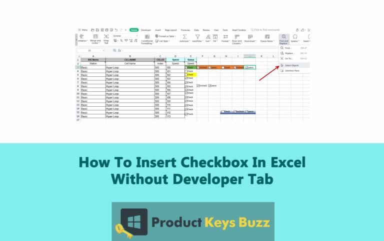 How to Insert Checkboxes in Excel Without the Developer Tab - Simple ...