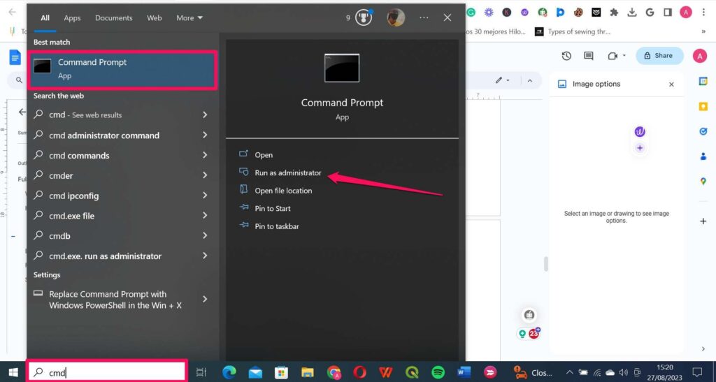 Launch Command Prompt as an administrator