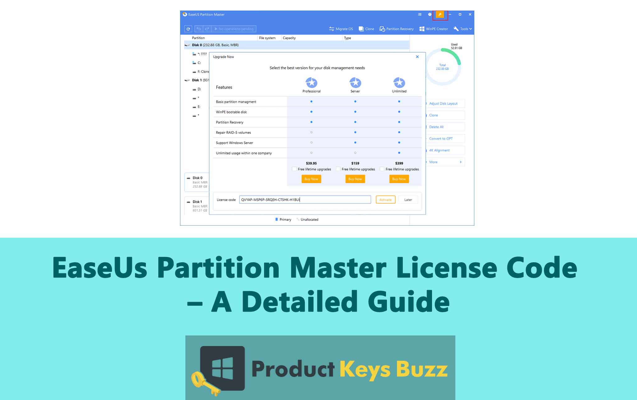 EaseUs Partition Master License Code